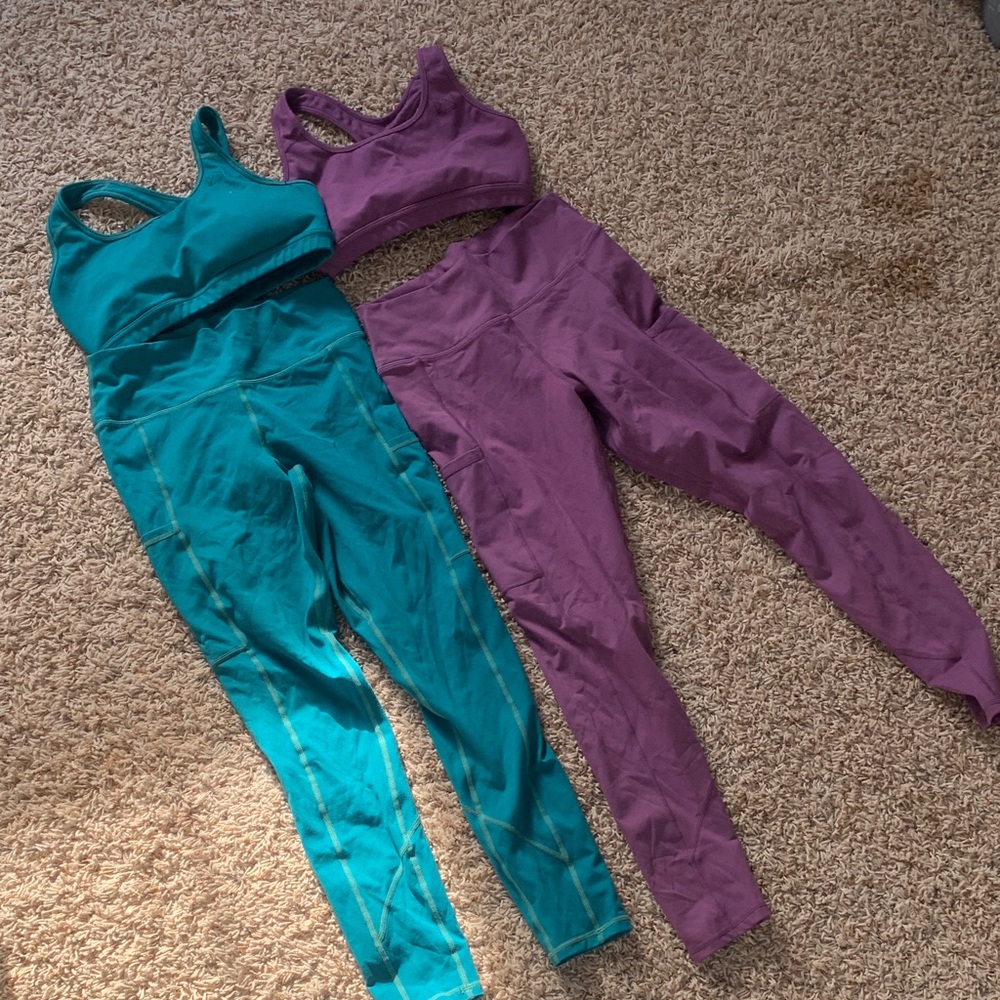 Teal and Purple Activewear Set
